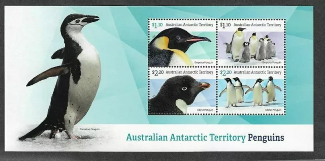 Australian Antarctic Territory-Penguins 2022 min sheet mnh