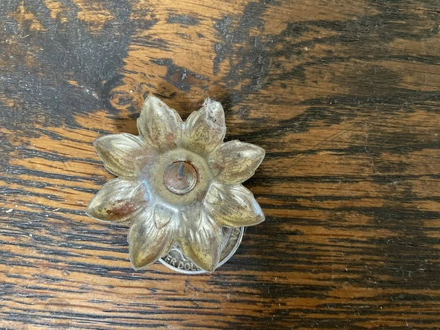 8 VINTAGE 1920's  METAL  & GLASS FLOWERS  CURTAIN  TIE  PIN  BACKS 4