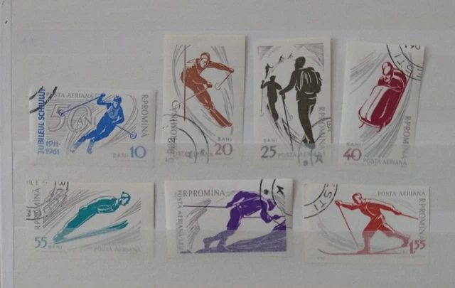 Rumänien 1961 50 Jahre Schiverband MiNr1965-1971B o/used/gestempelt