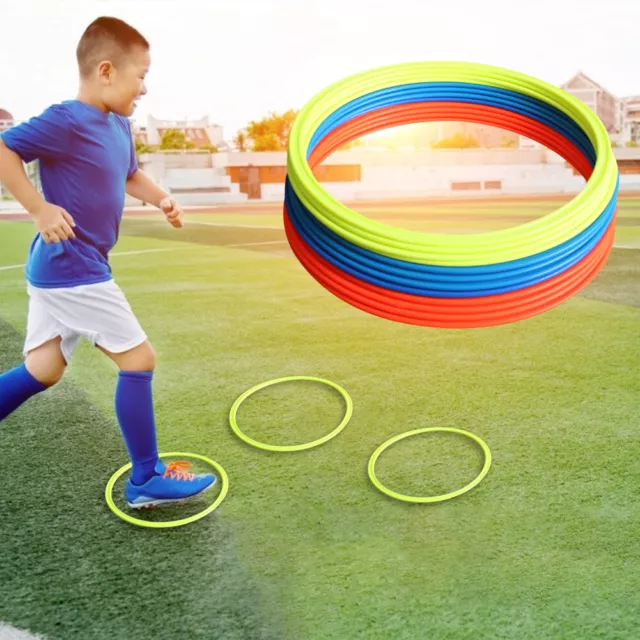 10pcs Football Soccer Speed Agility Rings Sport Training Equipment (30cm)