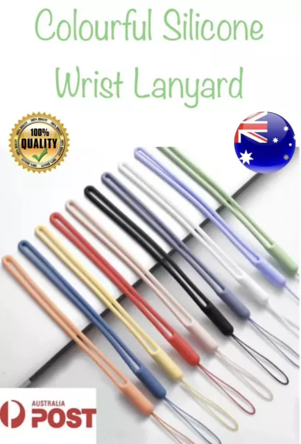 Silicone Hand Wrist Lanyard Strap String Phone iPhone Samsung Colourful Soft AUS