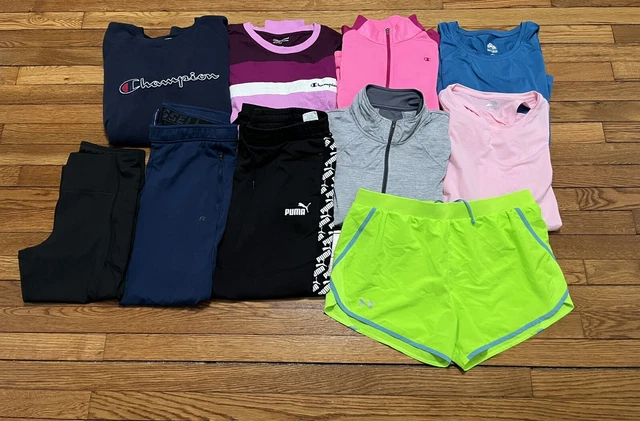 Womens Athletic Clothing Lot Size Large Champion Under Armour 10PC BUNDLE