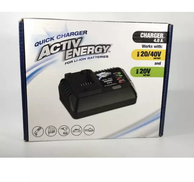 Activ Energy Battery Charger  Li-Ion 4.0A For 20/40V Batteries - Ferrex Tools