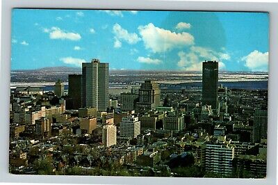Montreal QC-Quebec Canada View of City From Mount Royal Look Out Chrome Postcard