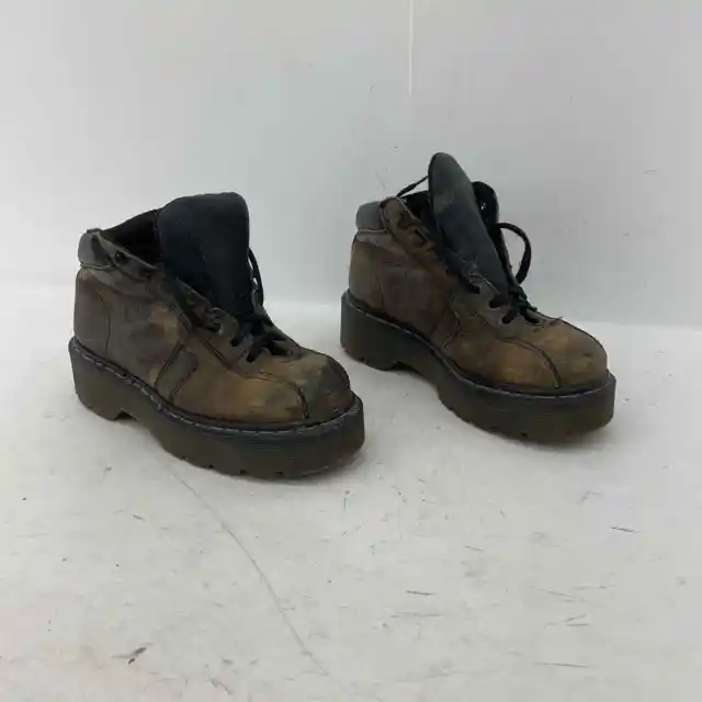 VTG Made in England Dr. Martens Brown Combat Boots Men's U.S. Size 7 U.K. Size 6