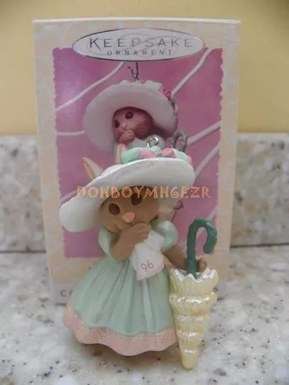 Hallmark 1996 Springtime Bonnets Rabbit Easter Spring Ornament