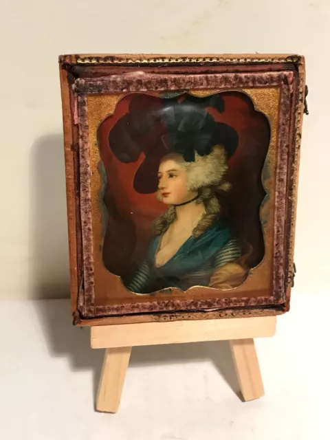 Miniature scale 19th Century copy of Thomas Gainsborough's Mrs Siddons of UK