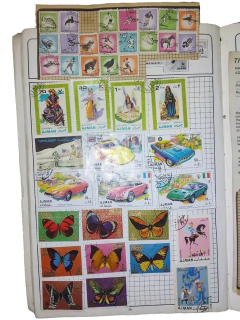 40 Rare Ajman Stamps 1960s-1970s Full Set Of  Butterflies + More