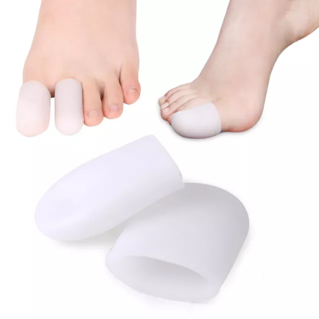 L+R Silicone Gel Toe Cap Protector Separator Cover Foot Corn Blister Pain Relief