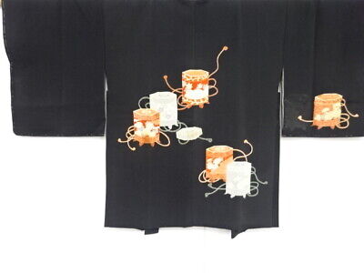 72556# Japanese Kimono / Antique Haori / Embroidery / Bucket