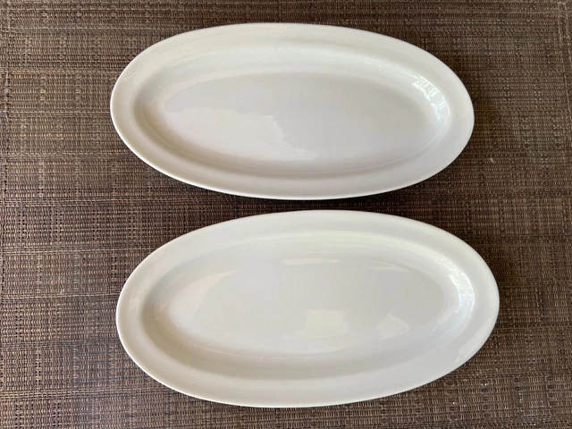 2 Syracuse China Oval Restaurant Celery Dish Side Plate