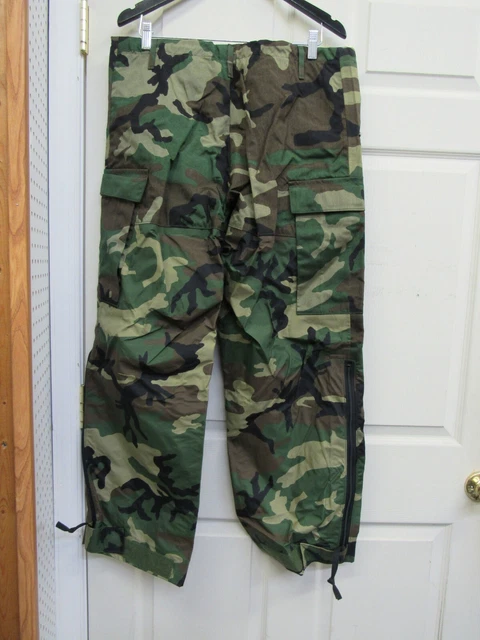 USGI Goretex Trousers Pants Gen 2 Woodland Camo Cargo Pockets Medium Regular