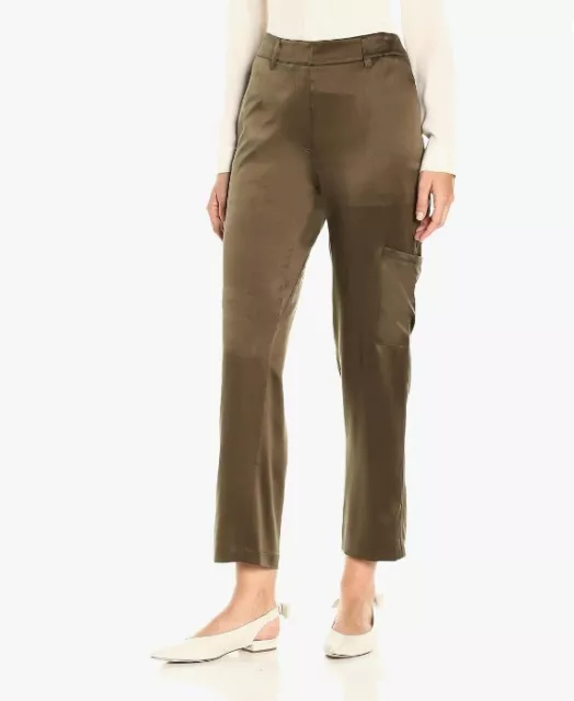 Size 2 Theory Thorelle Olive Green Silk Pants