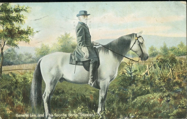 General Robert E. Lee On Traveler Tucks Postcard Flag Cancel