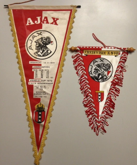Fanion Ajax Amsterdam 9x11cm - Banderin Club Hollandais Pour Collection Ou Décoration