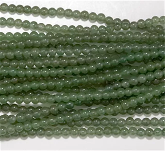 4mm Green Aventurine Round Beads (90 +/- per strand)