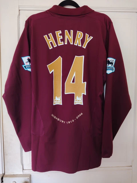 ARSENAL 2005/2006 HOME long sleeve HENRY full PL. L size EUR 380