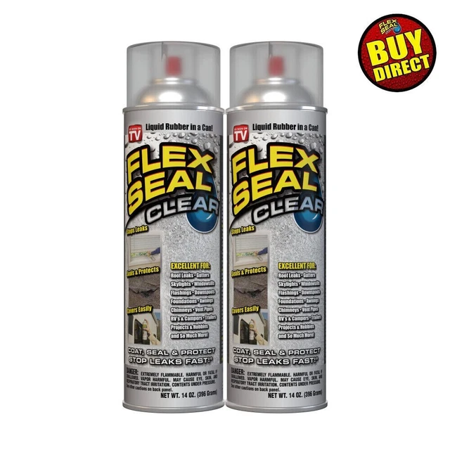 FLEX SEAL JUMBO Cans Liquid Rubber Spray Sealant Coating 14 oz (2Pack