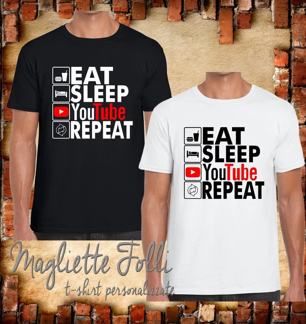 T shirt da uomo divertente Idea regalo Maglietta per youtuber Stampata youtube