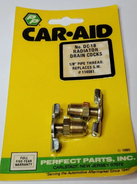 2- 1/8" NPT Automobile Radiator / Air Compressor Drain Cock Petcock Valve PAIR