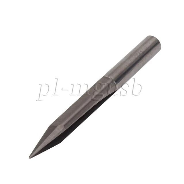 6mm 25 Degree Alloy Silver Double Flute Flat Bottom Router Bit