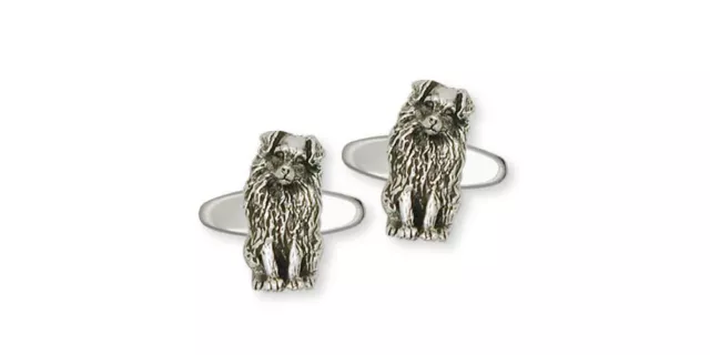 Australian Shepherd Cufflinks Jewelry Sterling Silver Handmade Dog Cufflinks AU8