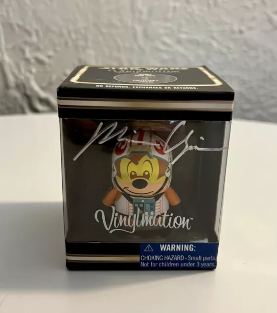 DISNEY Park Vinylmation 3" Star Wars Mickey Mouse As Luke Skywalker  Signed