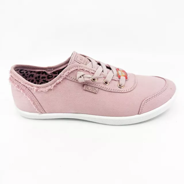 Skechers Bobs B Cute Rose Gold Womens Wide Slip On Memory Foam Comfort Shoes