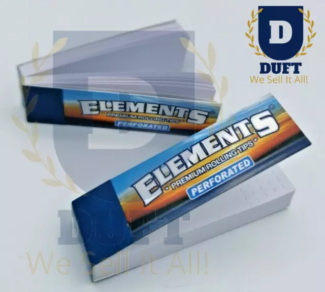 ELEMENTS Premium Perforated Roach Smoking Booklets Rolling Paper Filter Tips 2