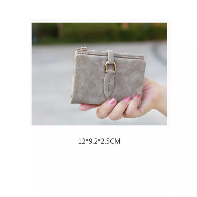 LADY SNAP FASTENER Bag Clutch Wallet Vintage Leather Wallet Women Short ...