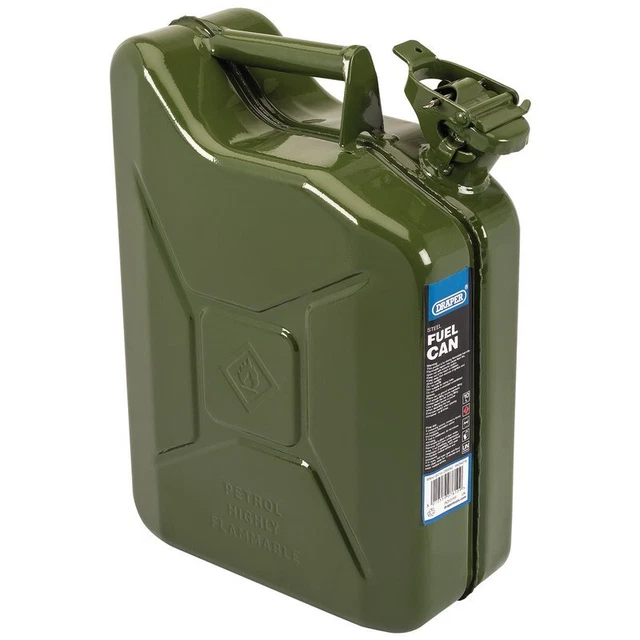 Draper Sfc10l-green/C Acier Réservoir Carburant, 10L, Vert Cans Véhicule Panne &