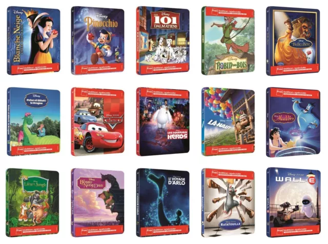 Lot 15 Coffrets Disney steelbook édition collector limitée Fnac Blu-ray DVD neuf