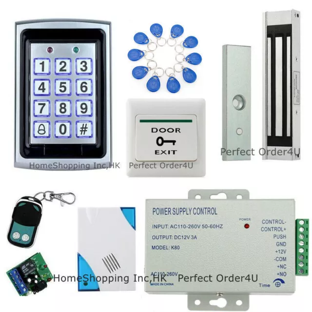 RFID Card +Password Door Access Control System+180KG Door Magnetic Lock+ Remote