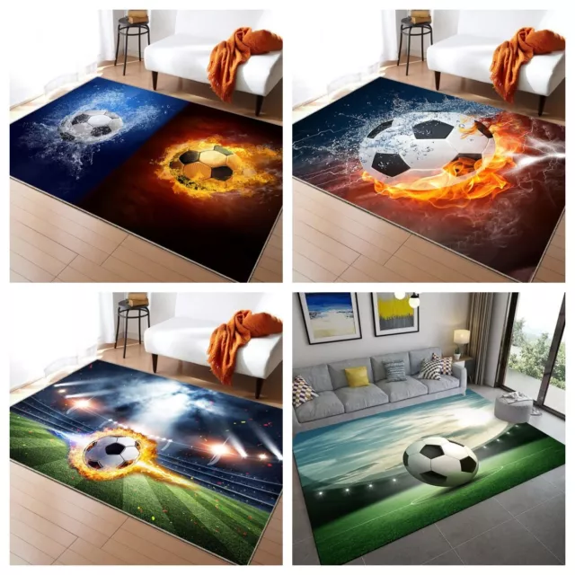 3D Fußball Teppich Kinderteppich Bodenmatte Fußmatte Schlafzimmer Türmatte Matte