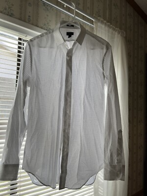 J.Crew Dress Shirt Mens Ludlow Slim Fit Stretch Easy-Care Casual Long Sleeves