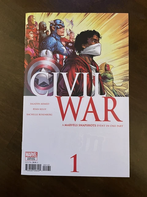 CIVIL WAR MARVELS SNAPSHOTS #1 VF/NM KELLY VAR 1st app of HELPER 2020