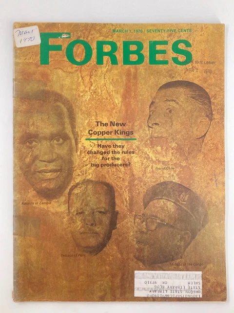 VTG Forbes Magazine March 1 1970 The New Copper Kings The Big Producers