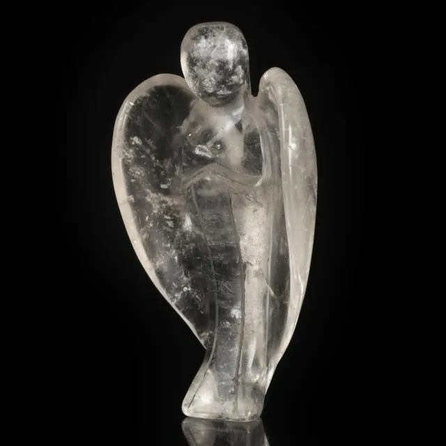 ¡Especial! Criatura mística ángel mística tallada en cristal de cuarzo transparente natural de 3,39