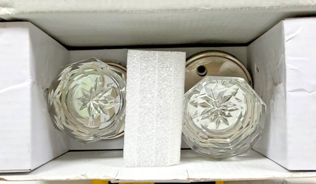 Glass Door Knob Crystal Interior Door Knobs Glass Open Box NEW Rosette Star