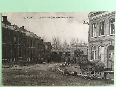 59 - JEUMONT - La Rue de la Gare après les Explosions