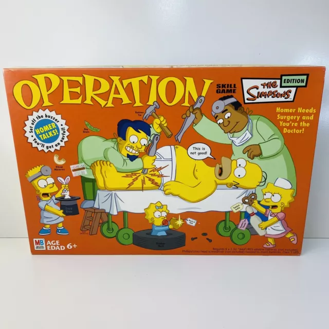 The Simpsons Operation Board Game 2005 Hasbro - 100% Complete