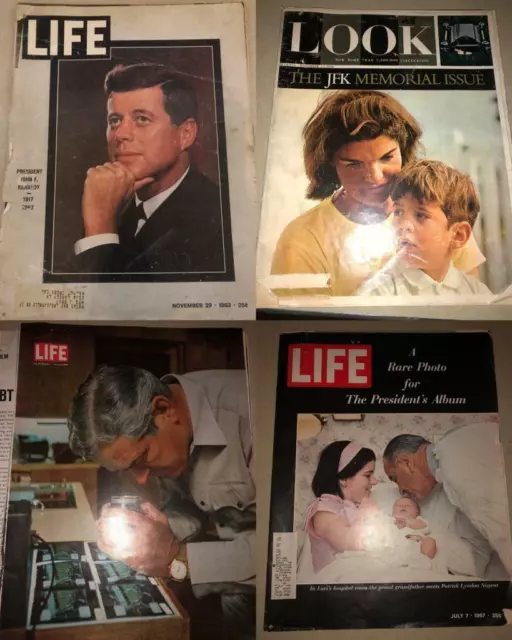 Vintage John F Kennedy LOOK / LIFE Magazine Lot lyndon johnson usa president jfk