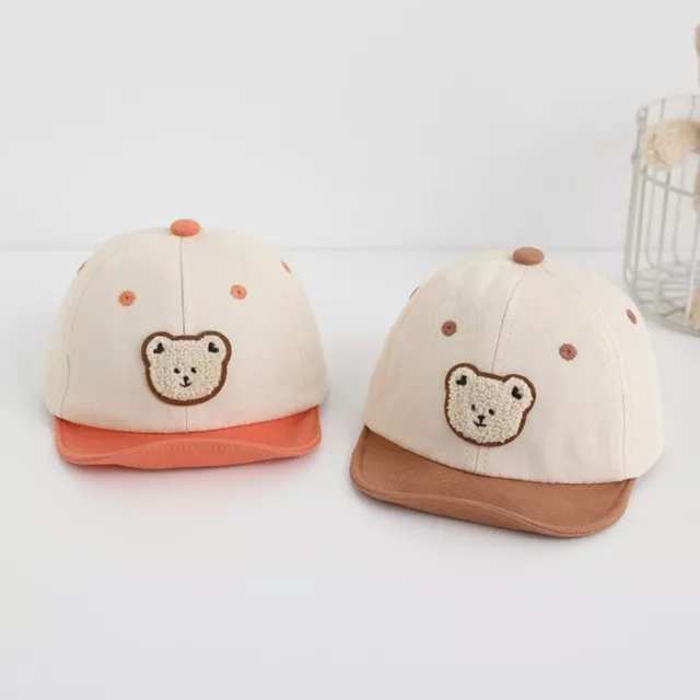 Cute Sun Hat Bear Peaked Hat Bonnet Children Kids Sun Caps Baby Baseball Hat