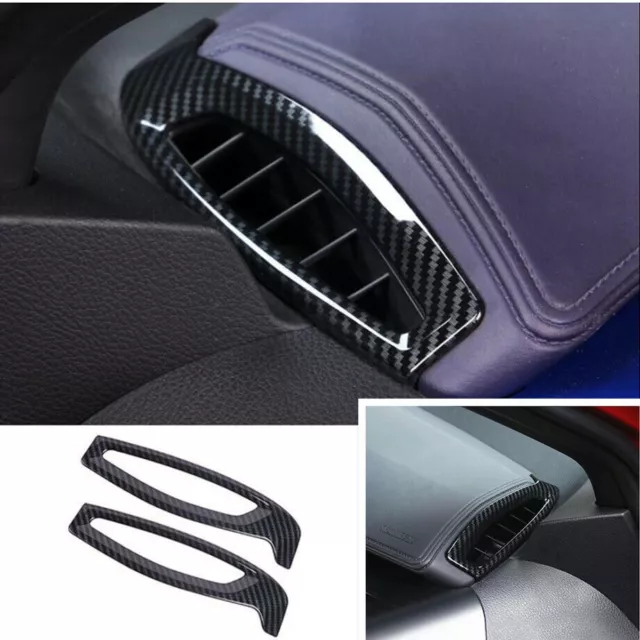 For Toyota CHR C-HR 2016-2020 Carbon Fiber Inner Side Air Vent Outlet Cover Trim