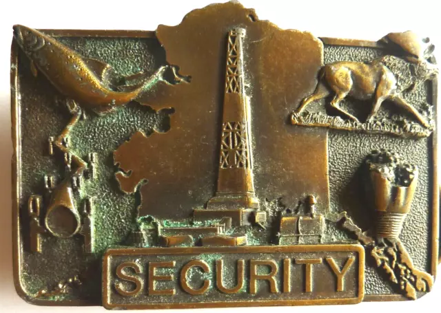 Dresser Industries Alaska Security Brass Belt Buckle