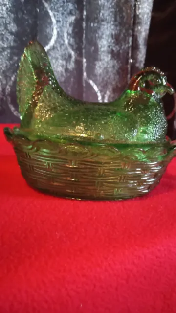 Green Depression Glass In On The Nest