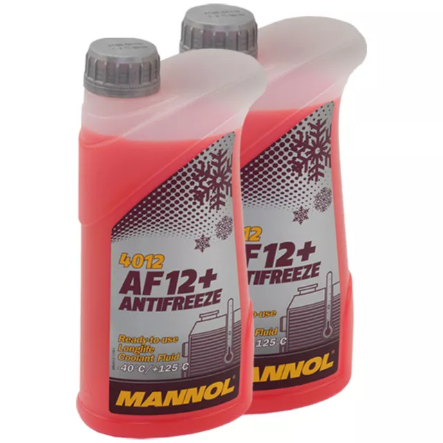 MANNOL Antigel AF12 + antigel radiateur prêt à l'emploi rouge (-40 ° C)  rouge