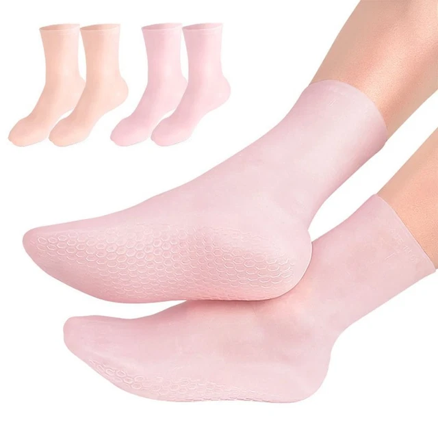 longues en silicone Pied Spa Pédicure Chaussettes Chaussettes de soin des pieds
