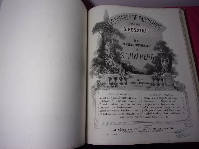 Musique / LIVRE DE PARTITIONS POUR LE PIANO & CHANSONS  vers 1860