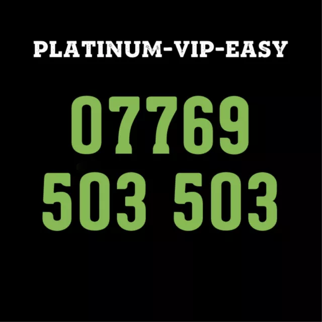 ⭐ Gold Easy Vip Memorable Mobile Phone Number Diamond Platinum Sim Card  69 503